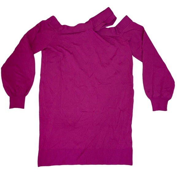 Inc International Concepts Cold Shoulder Tunic Sweater Fuchsia Pop M New - Picture 6 of 6